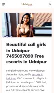 How callgirlsudaipur.in looks like on a mobile device such as an iPhone.