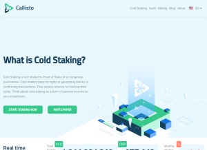 How callisto.network looks like on a tablet such as an iPad.