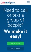 How callmultiplier.com looks like on a mobile device such as an iPhone.