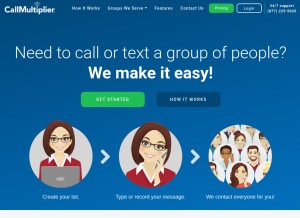 How callmultiplier.com looks like on a tablet such as an iPad.