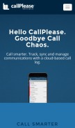 How callplease.com looks like on a mobile device such as an iPhone.