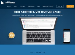 How callplease.com looks like on a tablet such as an iPad.