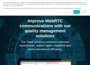 How callstats.io looks like on a tablet such as an iPad.