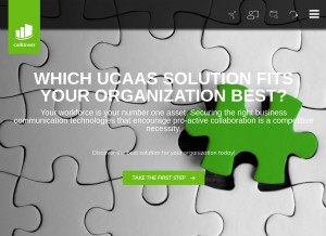 How calltower.com looks like on a tablet such as an iPad.