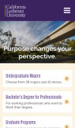 How callutheran.edu looks like on a mobile device such as an iPhone.