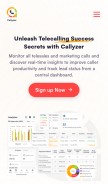 How callyzer.co looks like on a mobile device such as an iPhone.