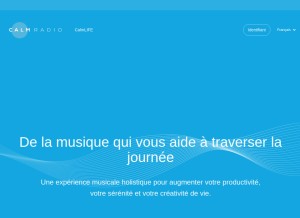 How calmradio.com looks like on a tablet such as an iPad.