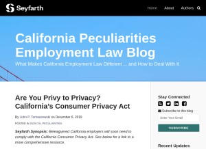 How calpeculiarities.com looks like on a tablet such as an iPad.