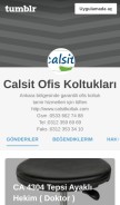How calsit.tumblr.com looks like on a mobile device such as an iPhone.