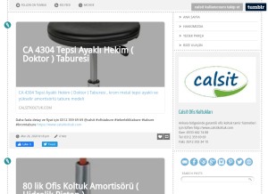 How calsit.tumblr.com looks like on a tablet such as an iPad.
