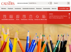 How calstrs.com looks like on a tablet such as an iPad.