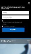 How calvinayre.com looks like on a mobile device such as an iPhone.