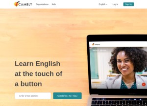 How cambly.com looks like on a tablet such as an iPad.