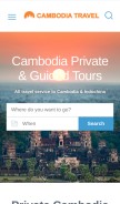 How cambodiatravel.com looks like on a mobile device such as an iPhone.