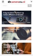 How cameranu.nl looks like on a mobile device such as an iPhone.