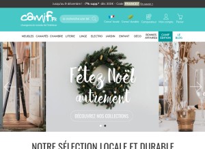 How camif.fr looks like on a tablet such as an iPad.
