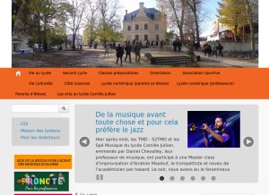 How camillejullian.com looks like on a tablet such as an iPad.