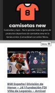 How camisetasnew.es looks like on a mobile device such as an iPhone.