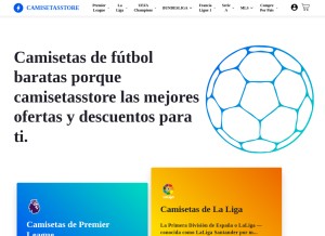 How camisetasstore.com looks like on a tablet such as an iPad.