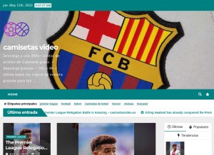 How camisetasvideo.es looks like on a tablet such as an iPad.