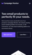 How campaignmonitor.com looks like on a mobile device such as an iPhone.