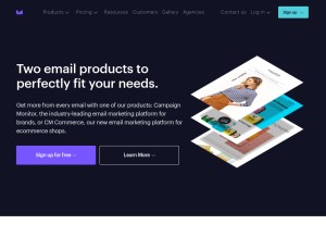 How campaignmonitor.com looks like on a tablet such as an iPad.