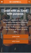 How campbell.edu looks like on a mobile device such as an iPhone.