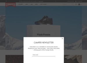 How camper.com looks like on a tablet such as an iPad.