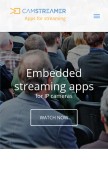 How camstreamer.com looks like on a mobile device such as an iPhone.