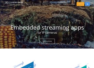 How camstreamer.com looks like on a tablet such as an iPad.