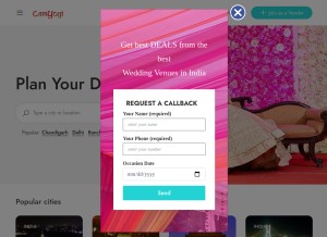 How camyogi.in looks like on a tablet such as an iPad.