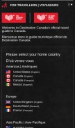 How canada.travel looks like on a mobile device such as an iPhone.