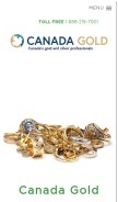 How canadagold.ca looks like on a mobile device such as an iPhone.