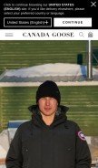 How canadagoose.com looks like on a mobile device such as an iPhone.