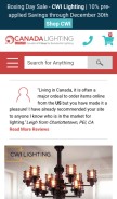 How canadalightingexperts.com looks like on a mobile device such as an iPhone.