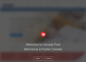 How canadapost-postescanada.ca looks like on a tablet such as an iPad.