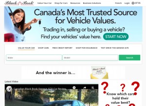 How canadianblackbook.com looks like on a tablet such as an iPad.