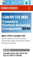 How canadianbusiness.com looks like on a mobile device such as an iPhone.