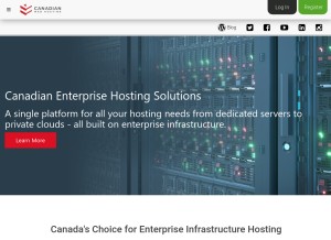 How canadianwebhosting.com looks like on a tablet such as an iPad.