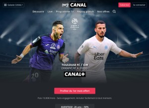 How canal-plus.com looks like on a tablet such as an iPad.