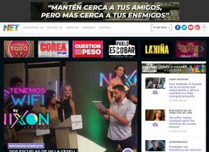 How canalnet.tv looks like on a tablet such as an iPad.