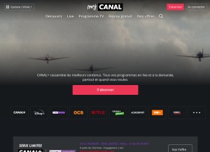 How canalplus.com looks like on a tablet such as an iPad.