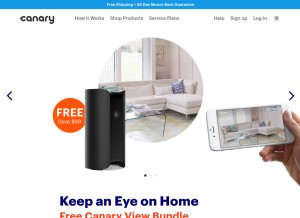 How canary.is looks like on a tablet such as an iPad.