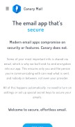 How canarymail.io looks like on a mobile device such as an iPhone.