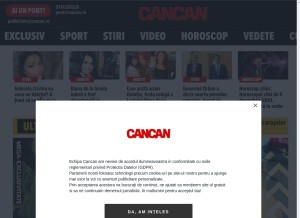 How cancan.ro looks like on a tablet such as an iPad.