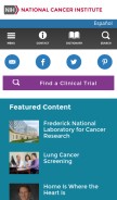 How cancer.gov looks like on a mobile device such as an iPhone.