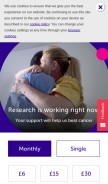 How cancerresearchuk.org looks like on a mobile device such as an iPhone.