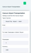 How cancunairporttransportation.com looks like on a mobile device such as an iPhone.