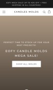 How candlesmolds.com looks like on a mobile device such as an iPhone.