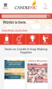 How candlewic.com looks like on a mobile device such as an iPhone.